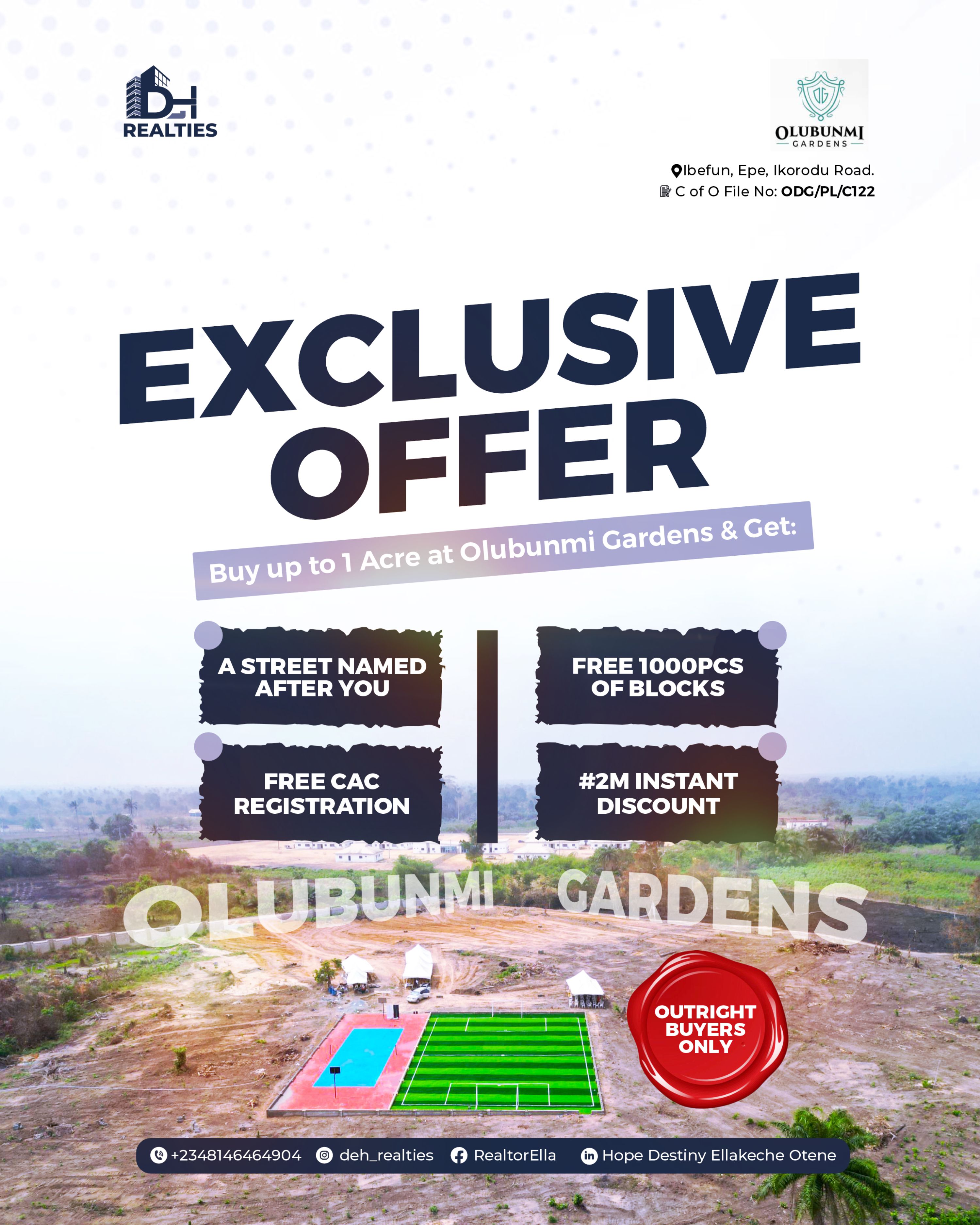 Olubunmi Gardens Land Allocation Map